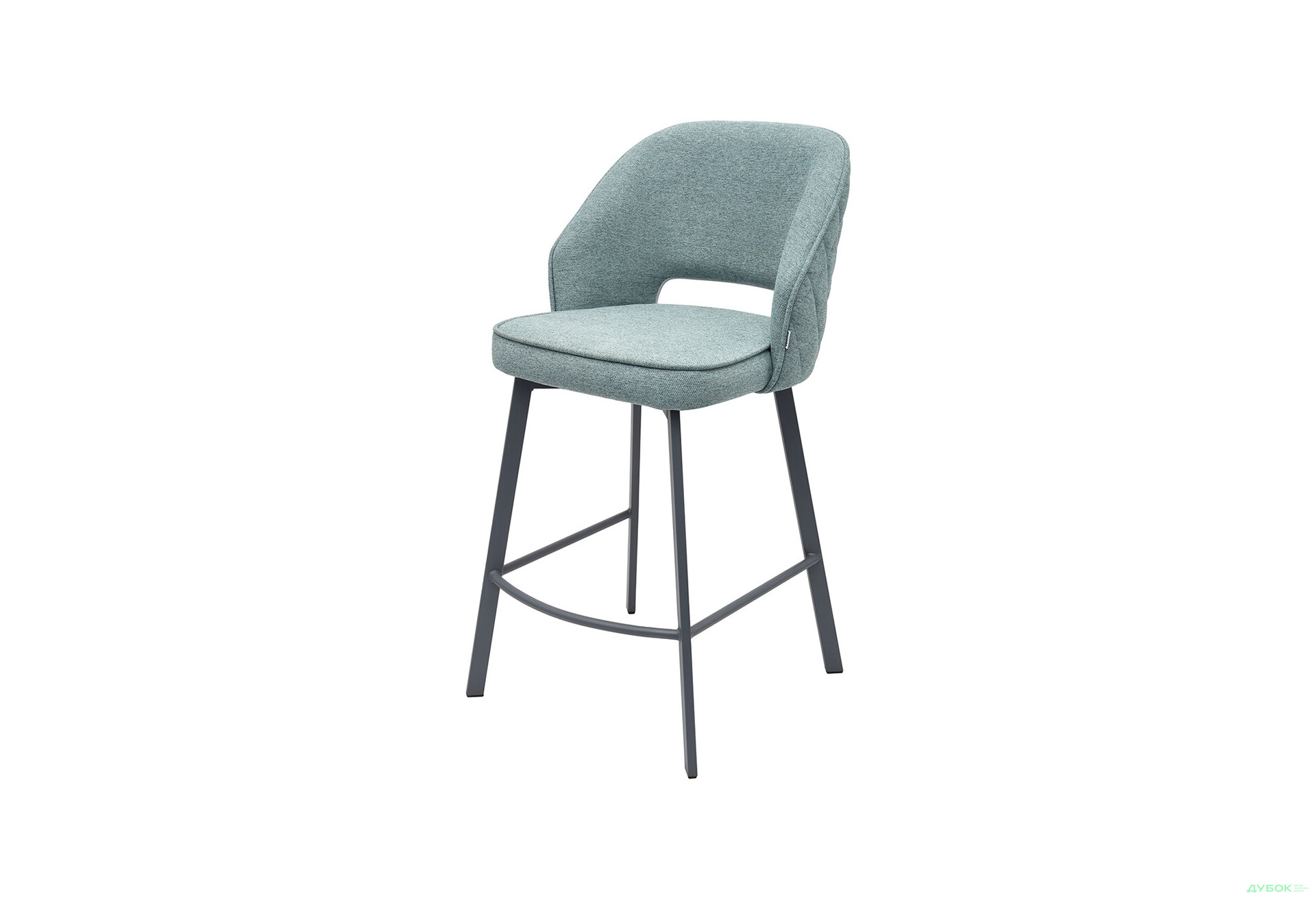 Зображення 1 - Стілець напівбарний Bjorn Андре РВ 51x60x95 см, сіро-блакитний Gemma 76, опора сіра