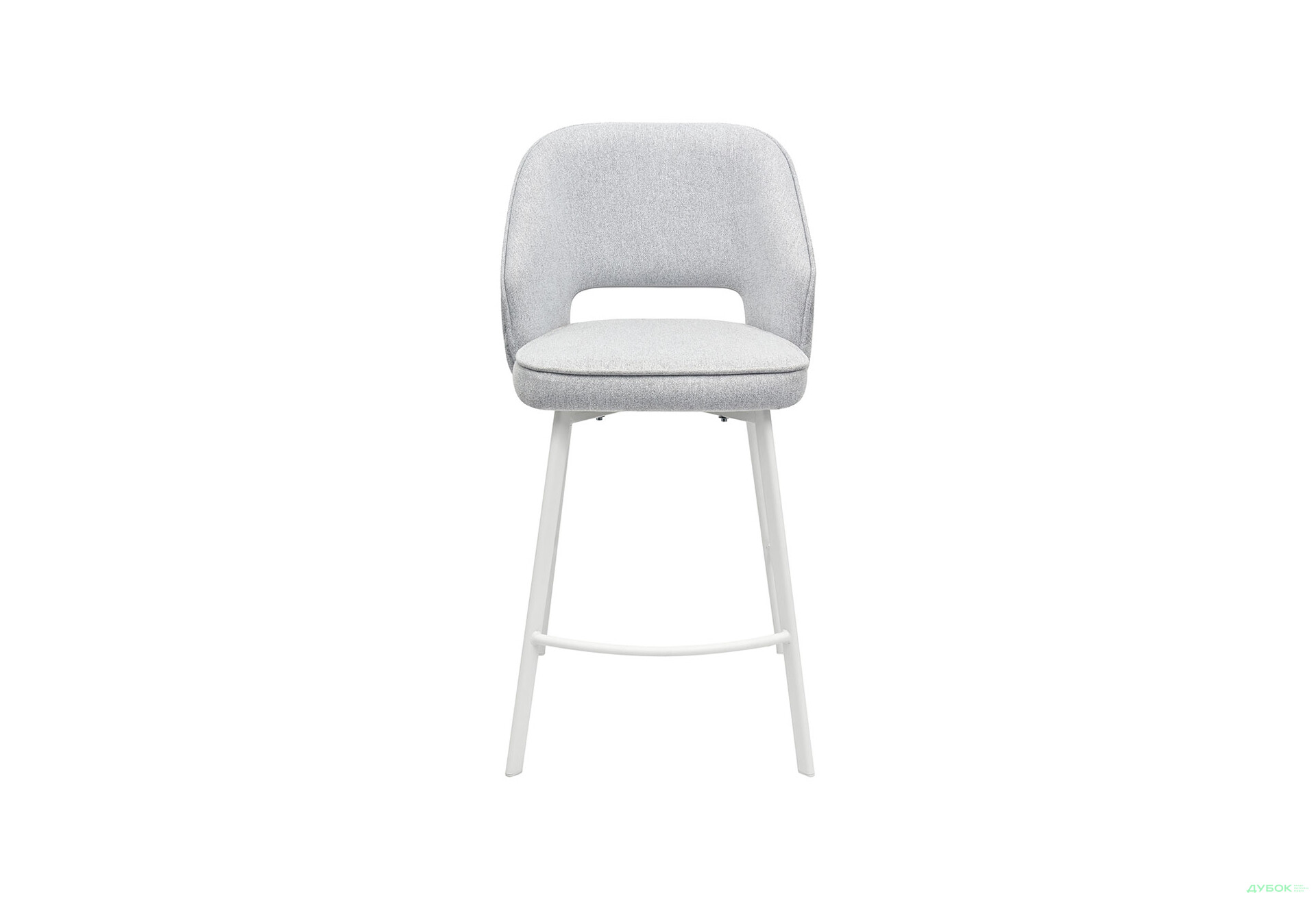 Зображення 2 - Стілець напівбарний Bjorn Андре РВ 51x60x95 см, сірий Solid 83, опора біла