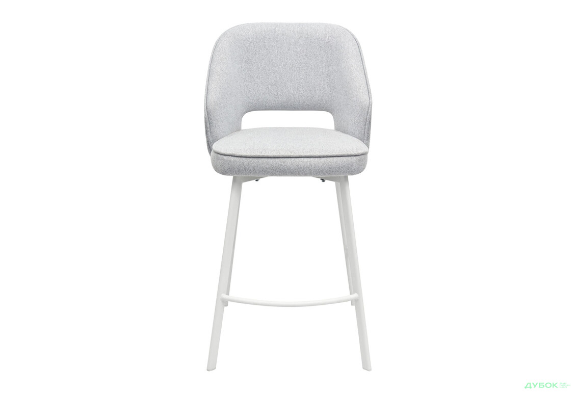 Зображення 2 - Стілець напівбарний Bjorn Андре РВ 51x60x95 см, сірий Solid 83, опора біла