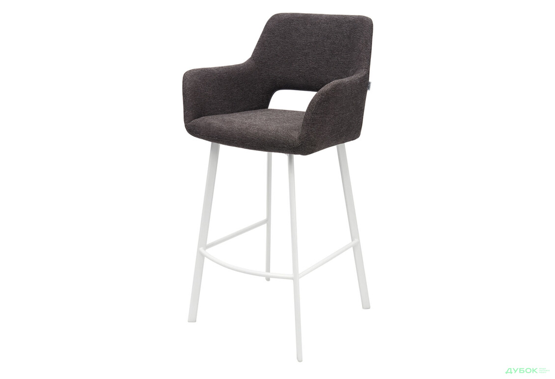 Стілець барний Bjorn Старк В 59x57x107 см, коричневий Gemma 97, опора біла