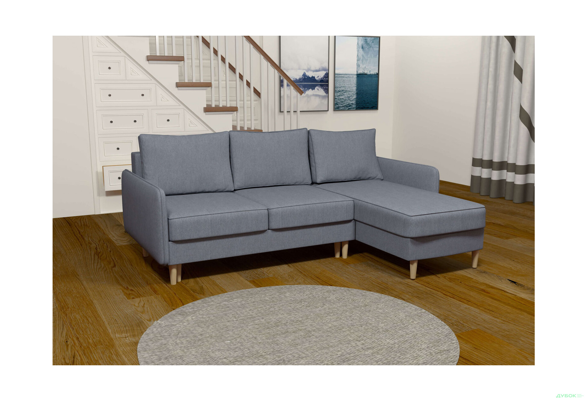 М'який куточок UMa Тренд 222x152 см - Зображення 1 Зображення 1 - М'який куточок UMa Тренд 222x152 см