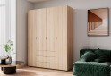 Изображение 3 - Шкаф Doros Гелар 4 ДСП 4-дверная с 3 ящиками 155 см Дуб Сонома