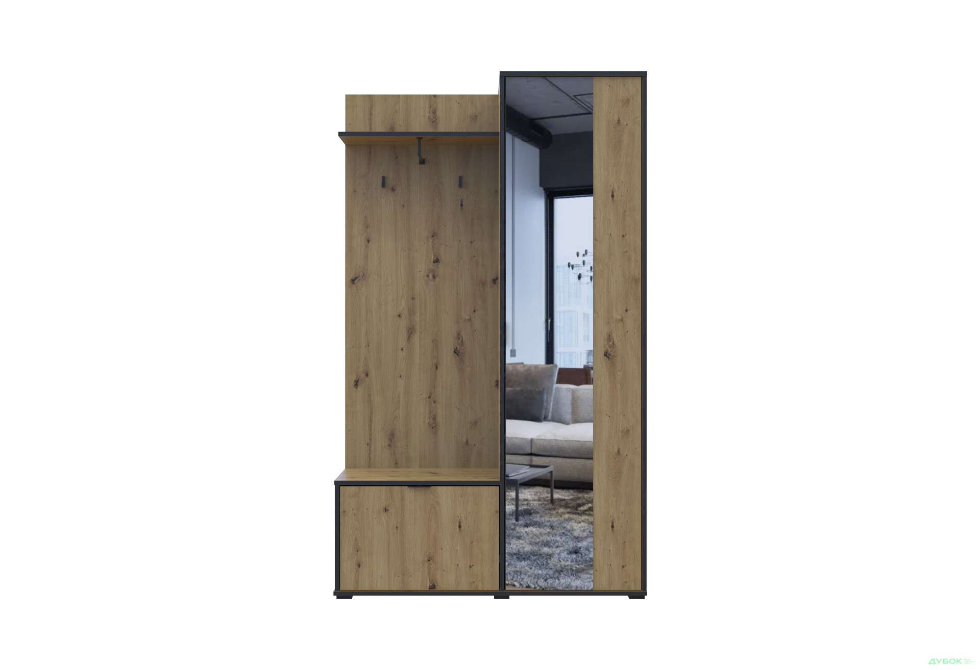 Изображение 2 - Прихожая Doros Дора 113,5 см Дуб Артизан