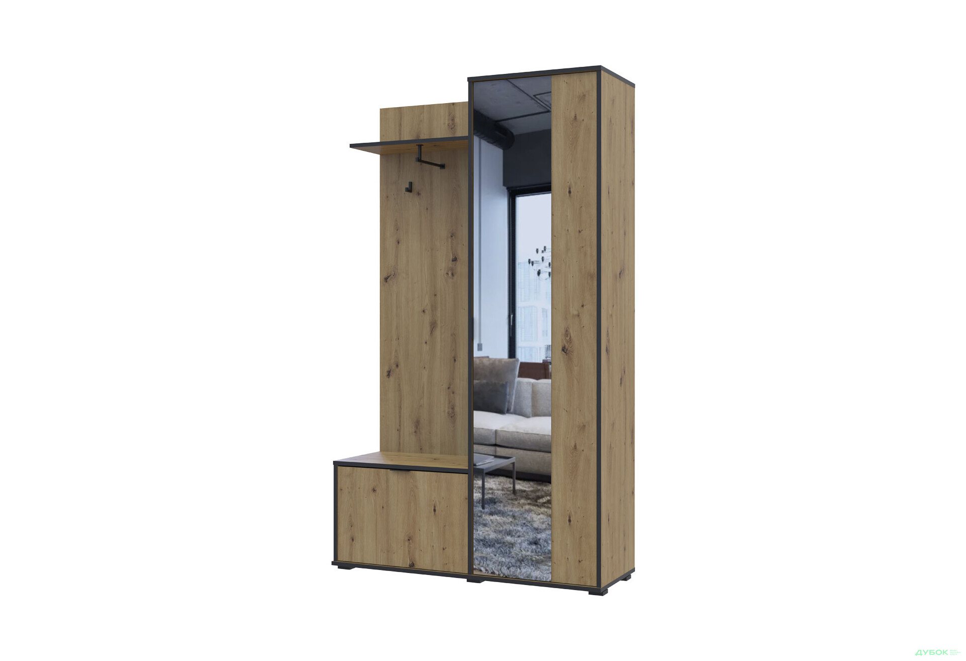 Изображение 1 - Прихожая Doros Дора 113,5 см Дуб Артизан