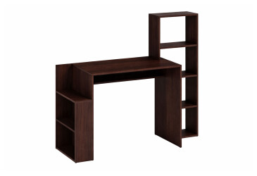 Стіл письмовий Moreli ST0025 144x50 см з надставкою та полицями венге магія