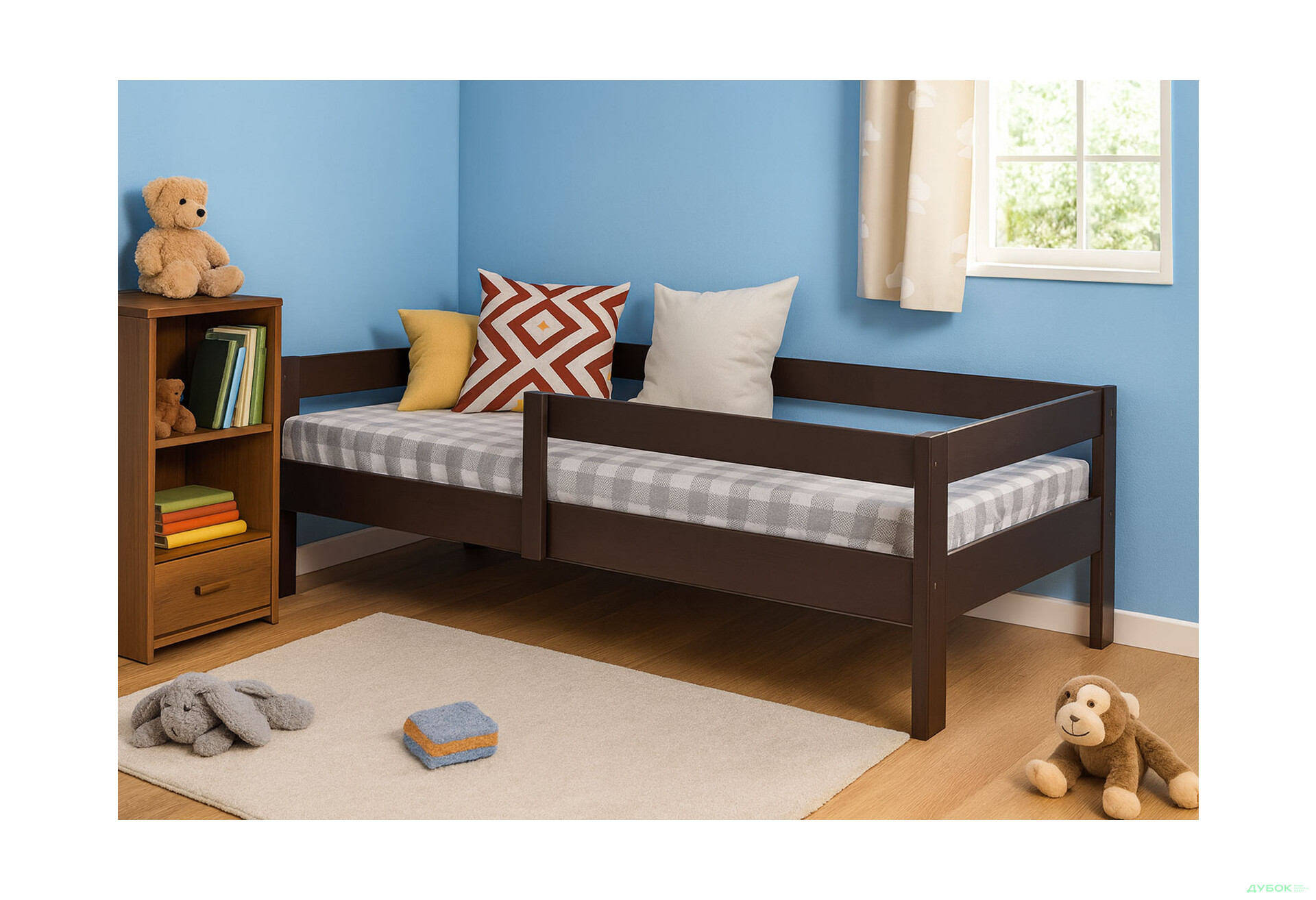 Ліжко Arbor Drev Альф (без шухляд) 90х200, бук, венге - Зображення 2 Зображення 2 - Ліжко Arbor Drev Альф (без шухляд) 90х200, бук, венге