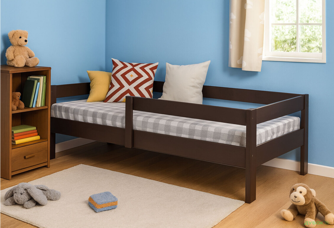 Ліжко Arbor Drev Альф (без шухляд) 90х200, бук, венге - Зображення 2 Зображення 2 - Ліжко Arbor Drev Альф (без шухляд) 90х200, бук, венге