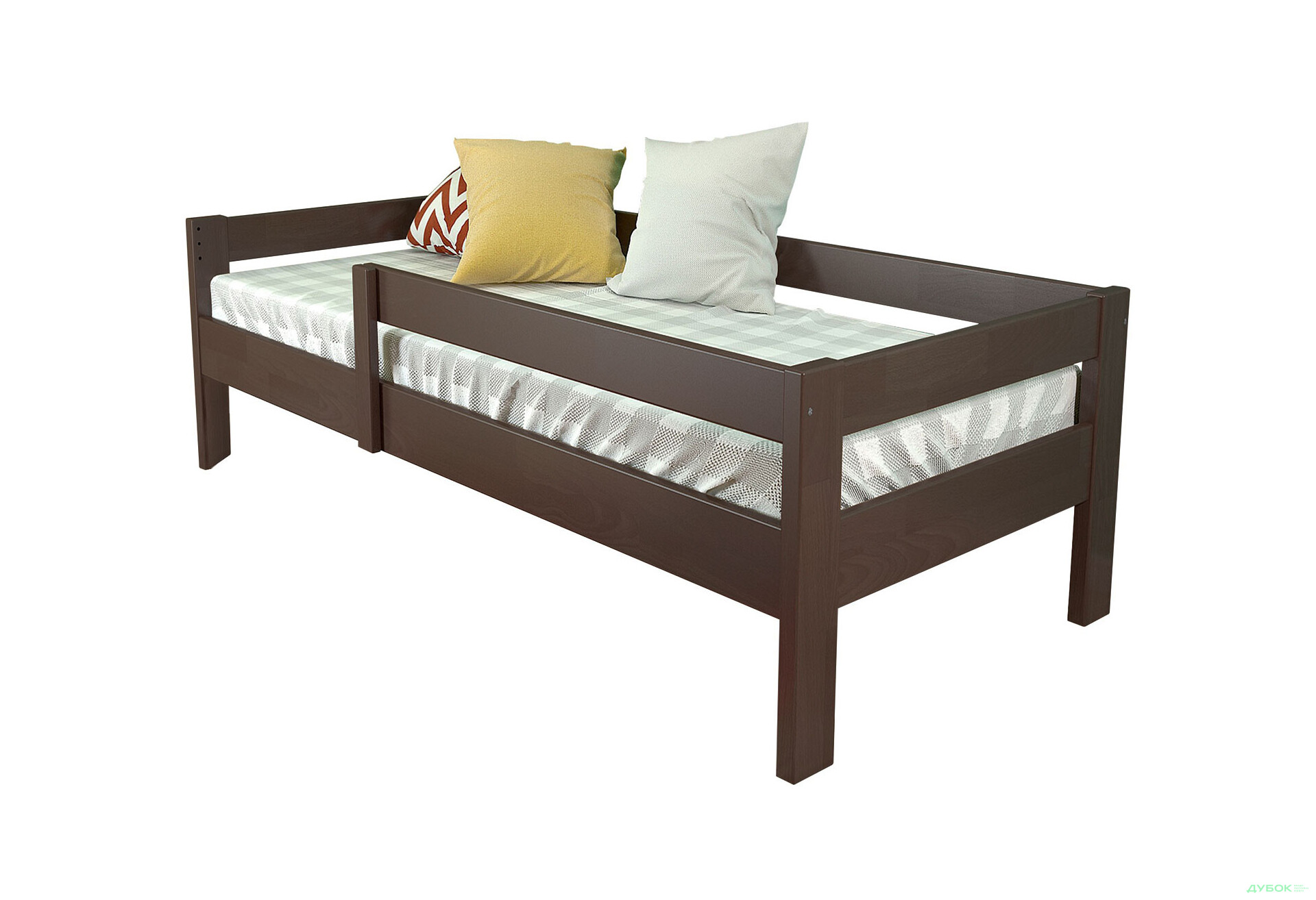 Ліжко Arbor Drev Альф (без шухляд) 90х200, бук, темний горіх - Зображення 1 Зображення 1 - Ліжко Arbor Drev Альф (без шухляд) 90х200, бук, темний горіх