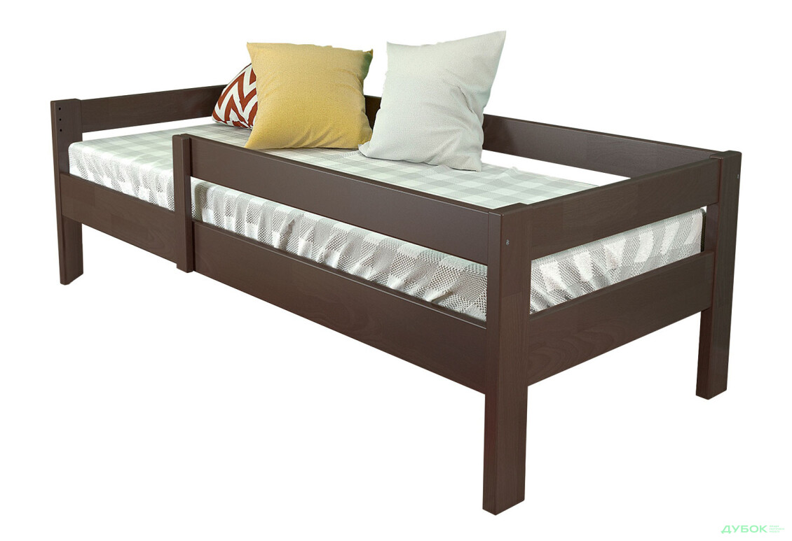 Ліжко Arbor Drev Альф (без шухляд) 90х200, бук, темний горіх - Зображення 1 Зображення 1 - Ліжко Arbor Drev Альф (без шухляд) 90х200, бук, темний горіх