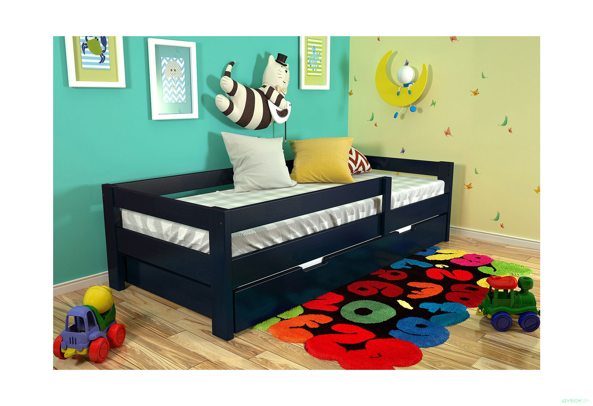 Ліжко Arbor Drev Альф (без шухляд) 90х200, сосна, венге магія - Зображення 2 Зображення 2 - Ліжко Arbor Drev Альф (без шухляд) 90х200, сосна, венге магія