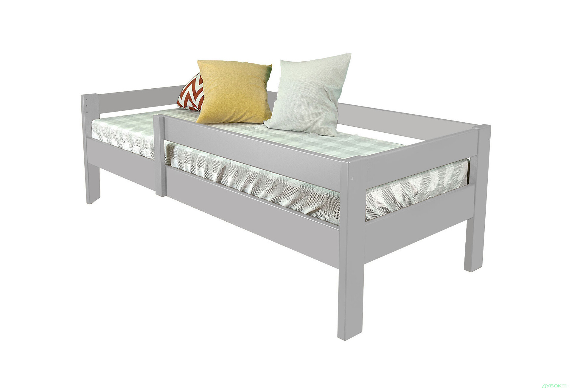 Ліжко Arbor Drev Альф (без шухляд) 90х190, сосна, сірий - Зображення 1 Зображення 1 - Ліжко Arbor Drev Альф (без шухляд) 90х190, сосна, сірий