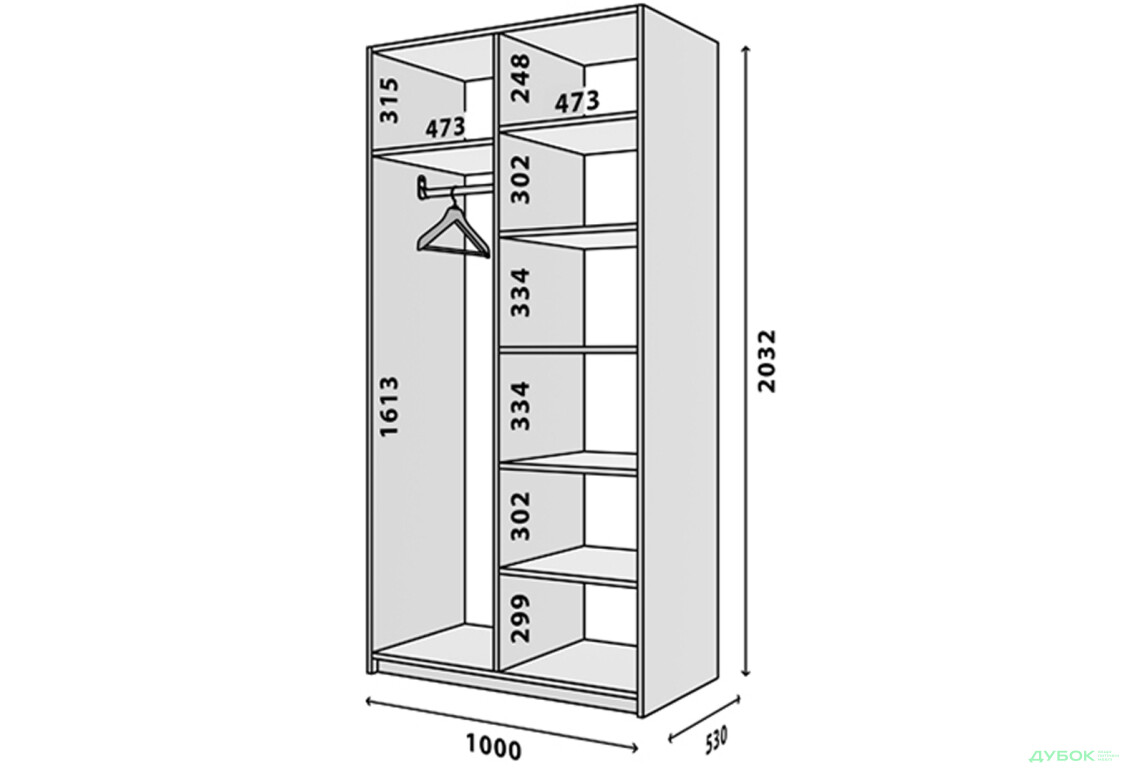 Корпус 2Д VIP-master Модуль № 2 Ш-1000x2050 білий - Зображення 2 Зображення 2 - Корпус 2Д VIP-master Модуль № 2 Ш-1000x2050 білий