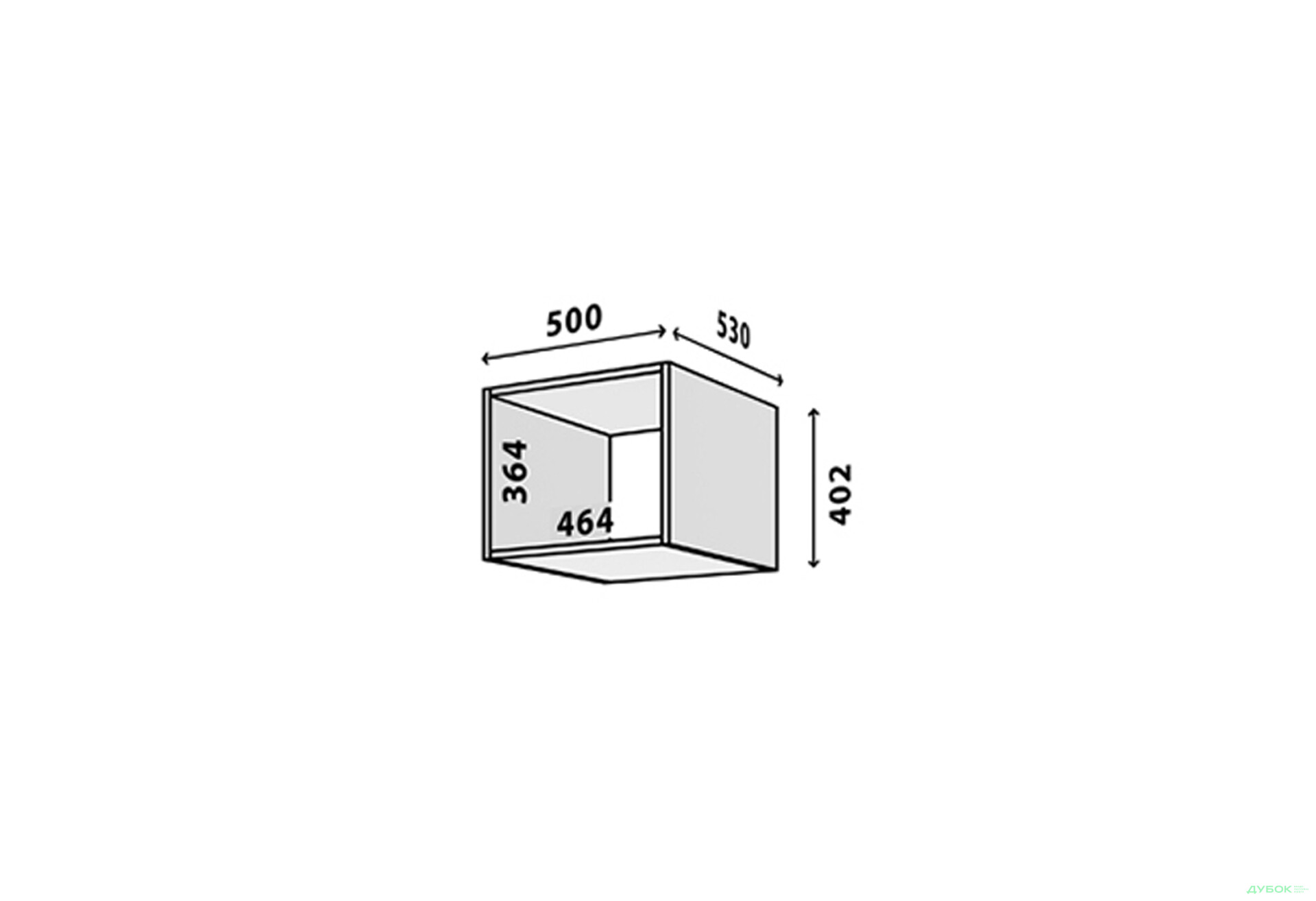 Зображення 2 - Корпус 1Д VIP-master Модуль №11 А-500x400 білий