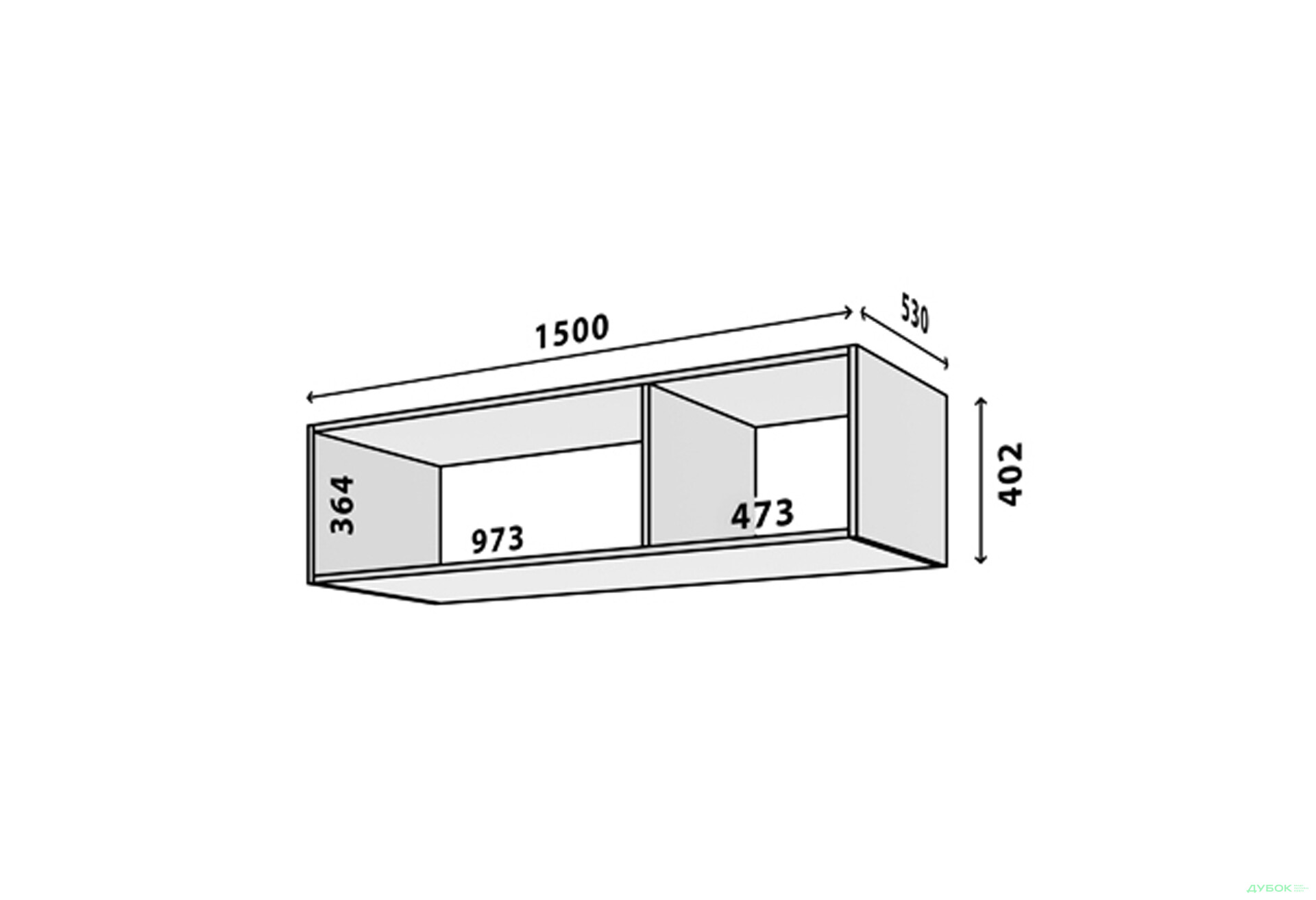 Зображення 2 - Корпус 3Д VIP-master Модуль №31 А-1500x400 білий