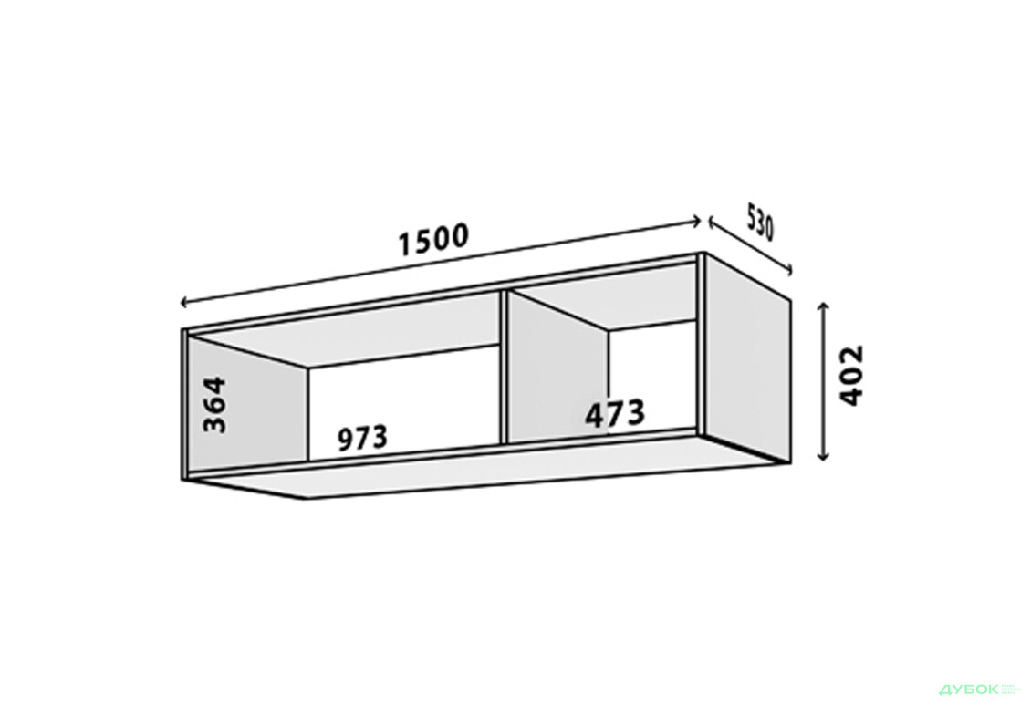 Зображення 2 - Корпус 3Д VIP-master Модуль №31 А-1500x400 білий