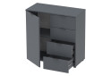 Комод Doros Рон 1 1-дверний з 4 шухлядами 80 см Графіт  - Зображення 4 Зображення 4 - Комод Doros Рон 1 1-дверний з 4 шухлядами 80 см Графіт