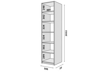 Модуль № 1 П-500*2050 антрацит Зображення Модуль № 1 П-500*2050 антрацит