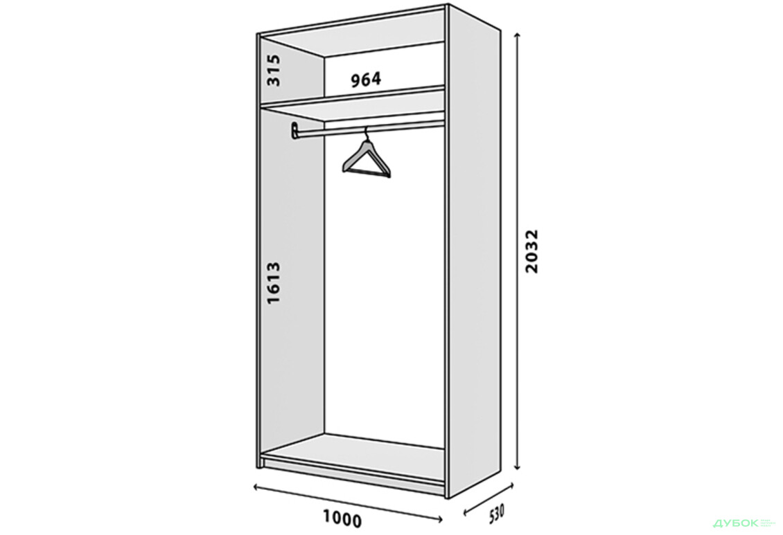 Корпус 2Д VIP-master Модуль № 2 ШУ-1000x2050 антрацит - Зображення 2 Зображення 2 - Корпус 2Д VIP-master Модуль № 2 ШУ-1000x2050 антрацит