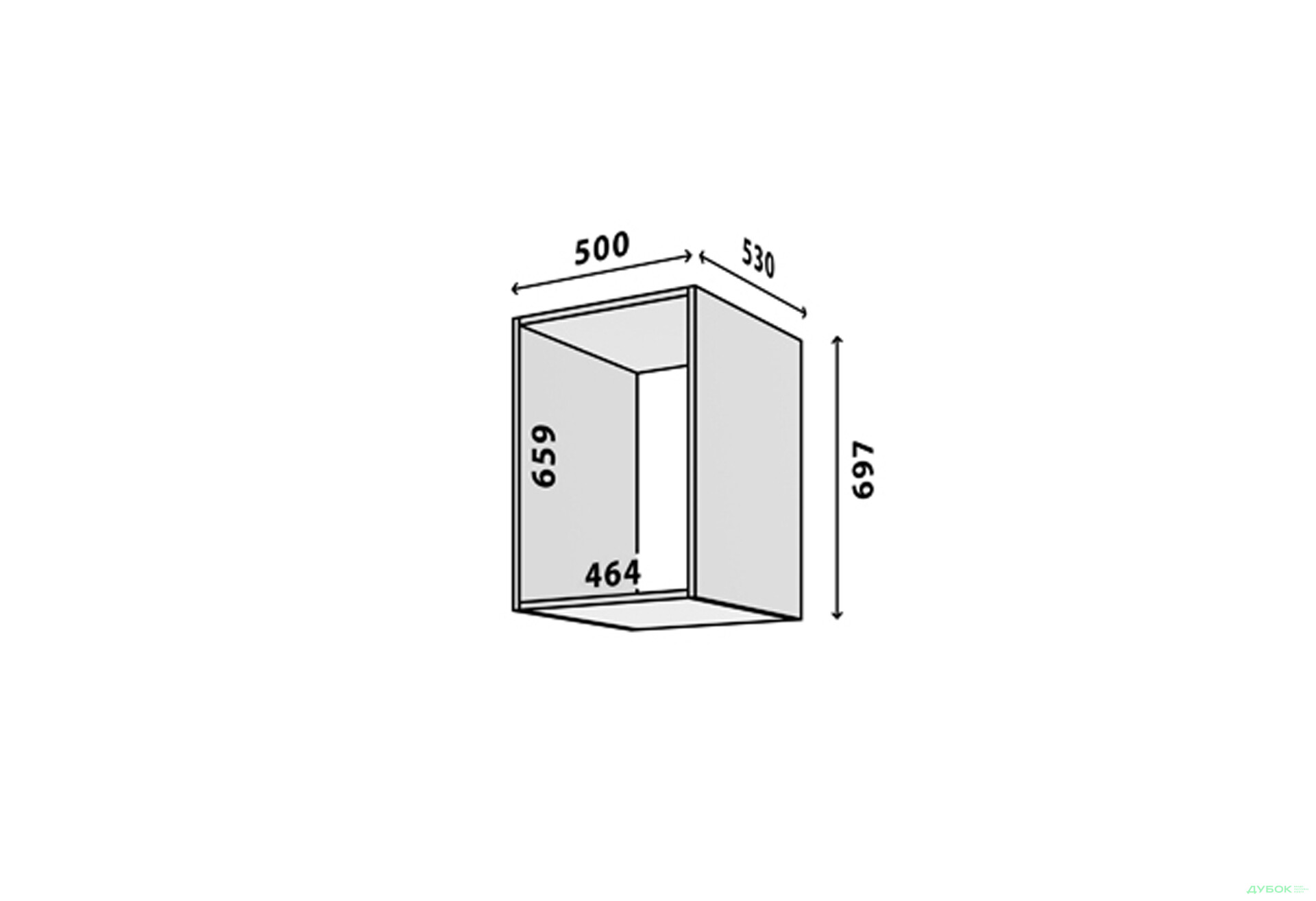 Корпус 1Д VIP-master Модуль №12 А-500x695 дуб аппалачі - Зображення 2 Зображення 2 - Корпус 1Д VIP-master Модуль №12 А-500x695 дуб аппалачі