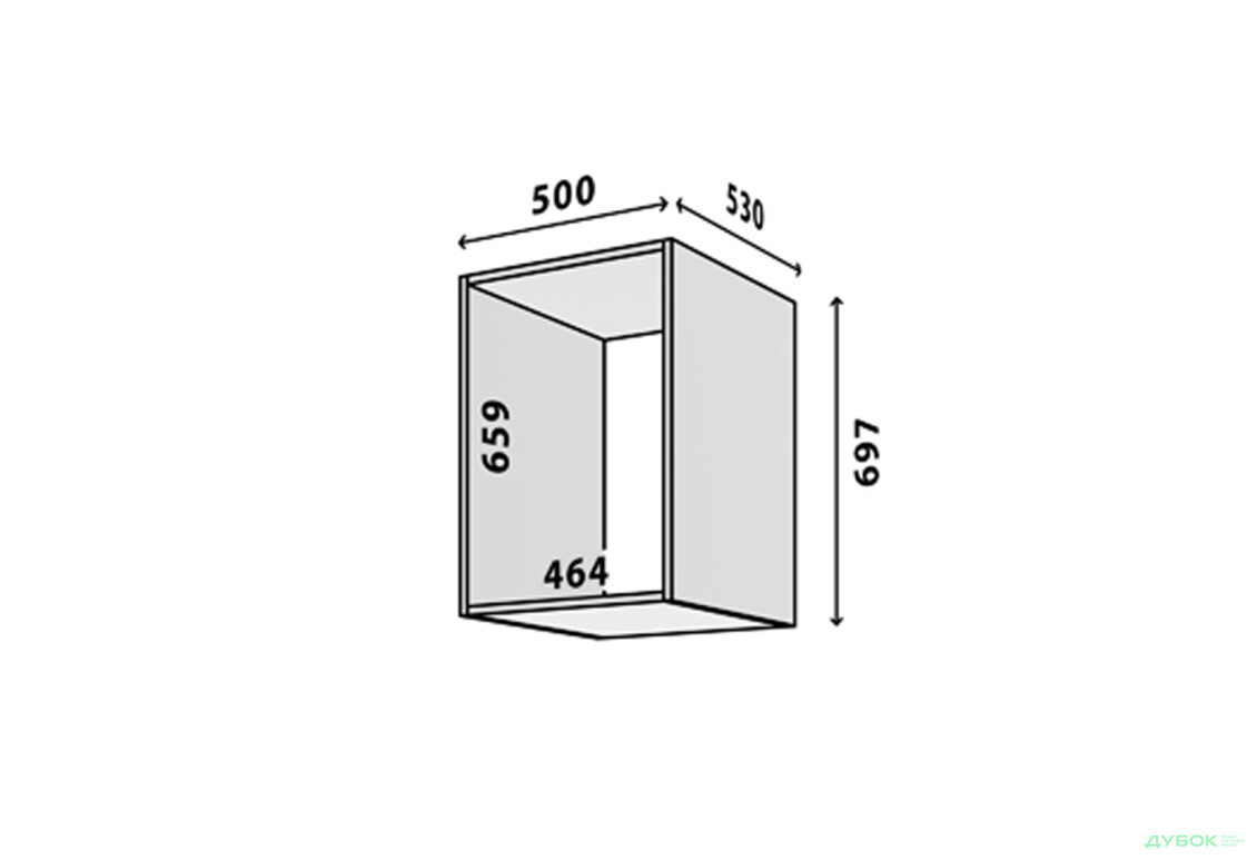 Корпус 1Д VIP-master Модуль №12 А-500x695 дуб аппалачі - Зображення 2 Зображення 2 - Корпус 1Д VIP-master Модуль №12 А-500x695 дуб аппалачі