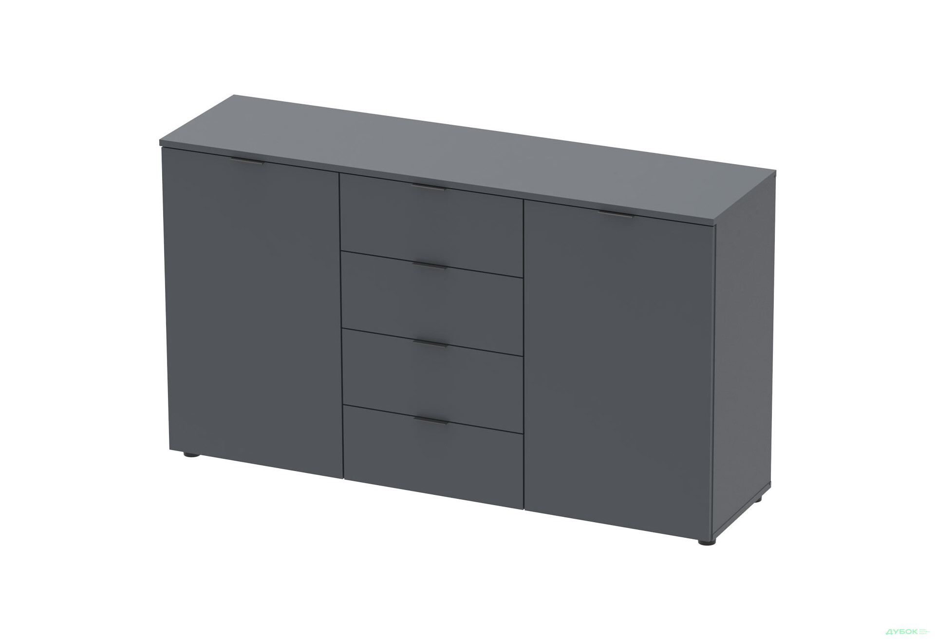 Изображение 3 - Комод Doros Рон 5 2-дверный с 4 ящиками 140 см Графит