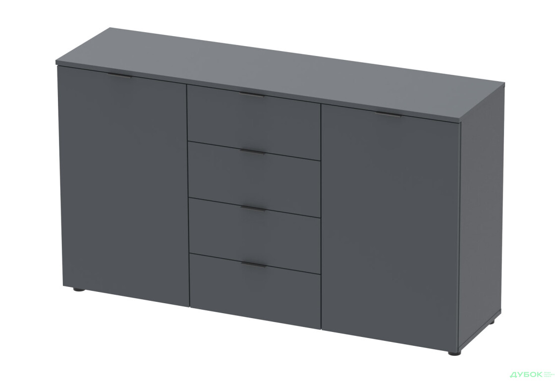 Изображение 3 - Комод Doros Рон 5 2-дверный с 4 ящиками 140 см Графит
