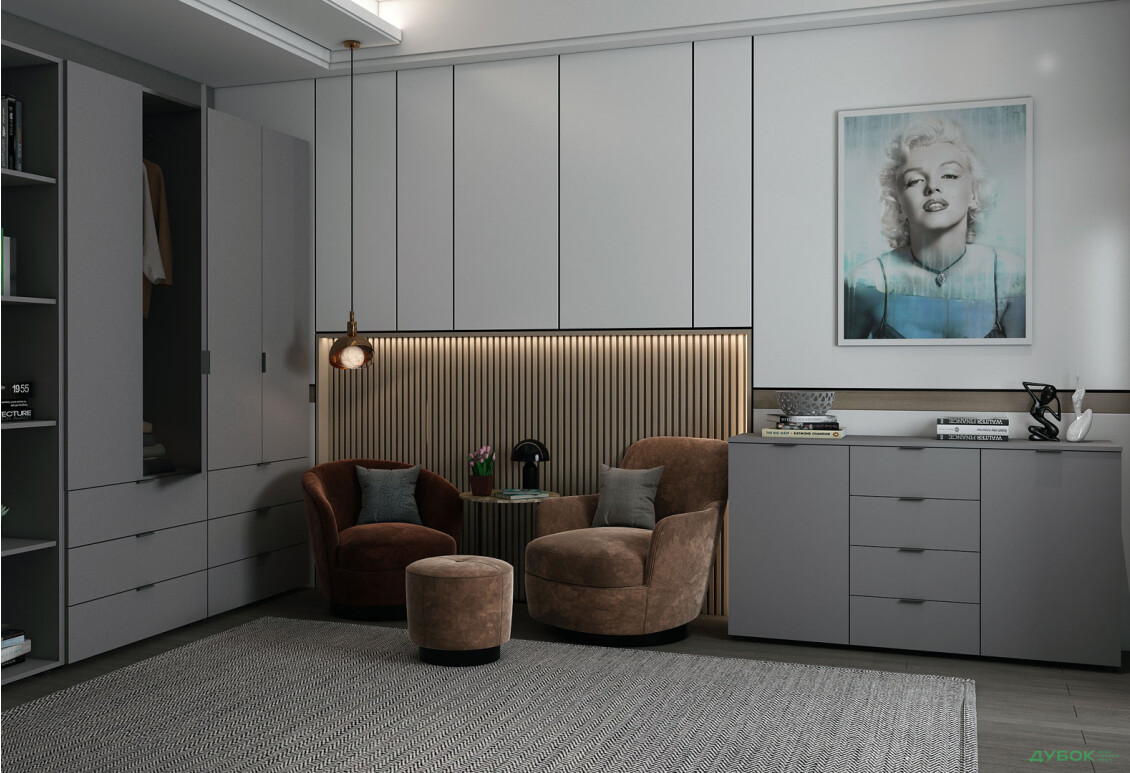 Изображение 6 - Комод Doros Рон 5 2-дверный с 4 ящиками 140 см Графит