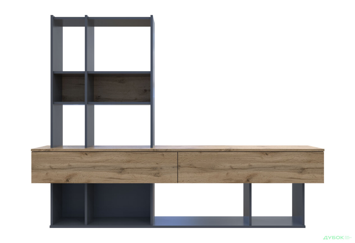 Зображення 4 - Стінка Doros Нота 195 см Графіт / Дуб Евок