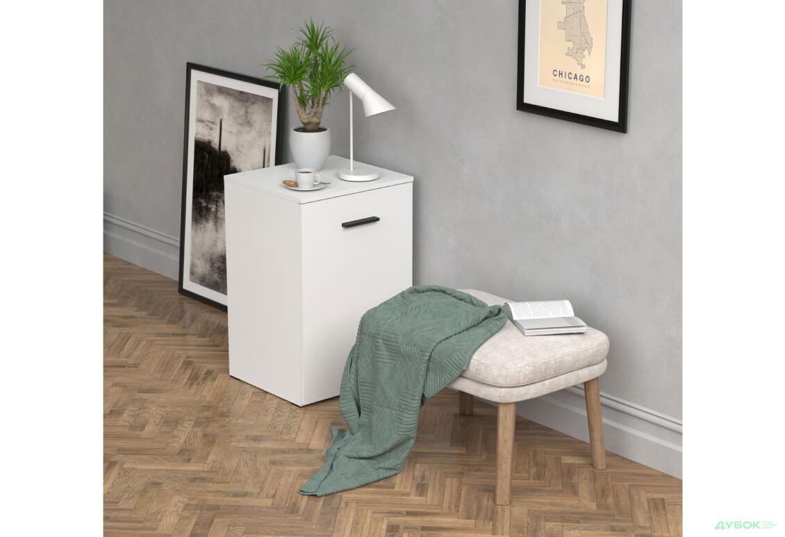 Изображение 4 - Стол-тумба трансформер Knap Knap Hobana / Хобана с тремя открытыми полочками, Белый