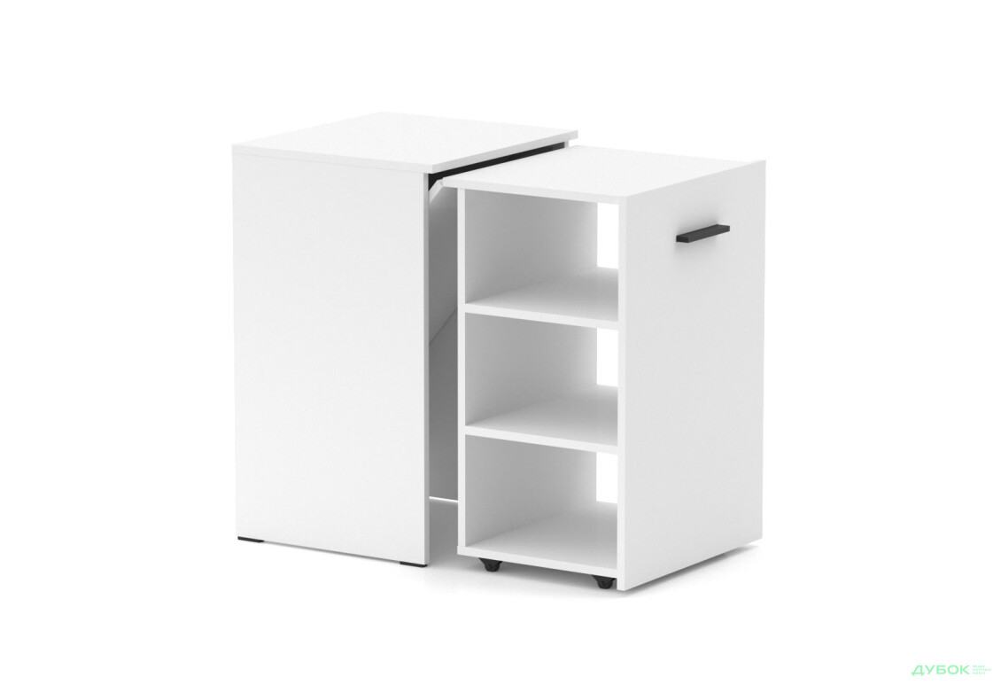 Изображение 2 - Стол-тумба трансформер Knap Knap Hobana / Хобана с тремя открытыми полочками, Белый