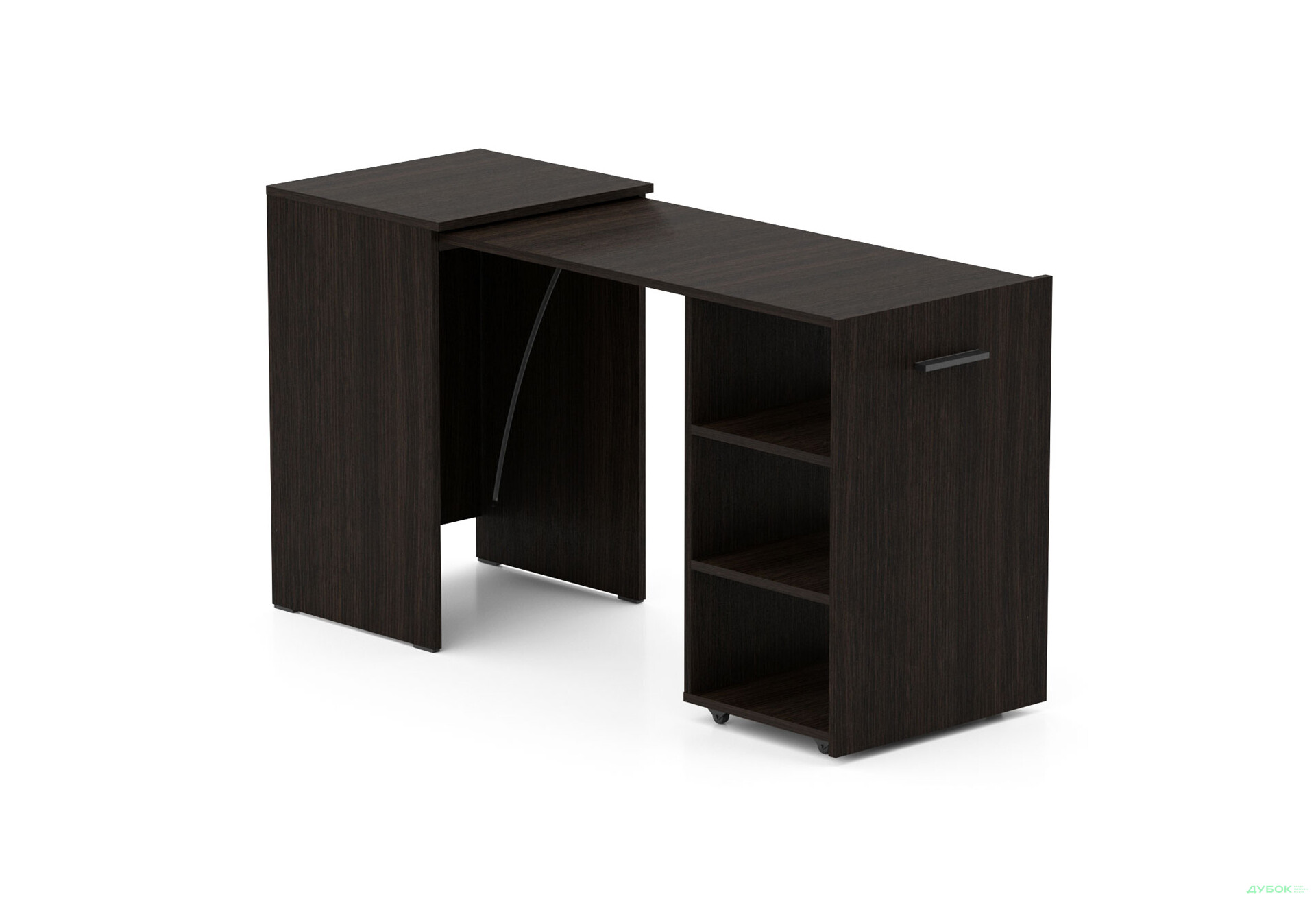 Изображение 1 - Стол-тумба трансформер Knap Knap Hobana / Хобана с тремя открытыми полочками, Венге