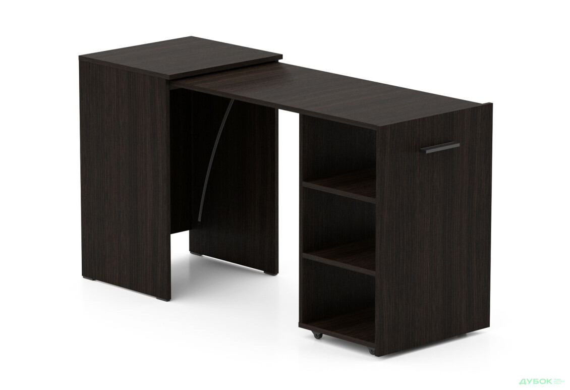 Стол-тумба трансформер Knap Knap Hobana / Хобана с тремя открытыми полочками, Венге