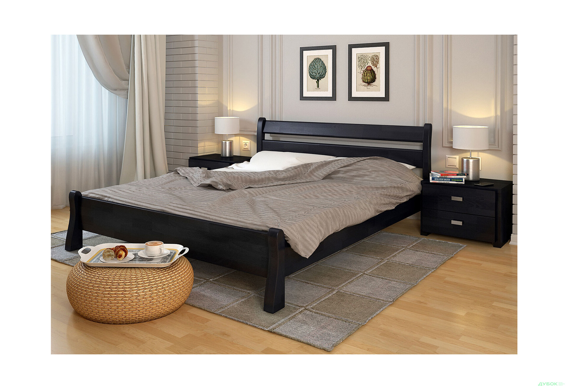 Ліжко Arbor Drev Венеція 160х200, бук, венге - Зображення 2 Зображення 2 - Ліжко Arbor Drev Венеція 160х200, бук, венге