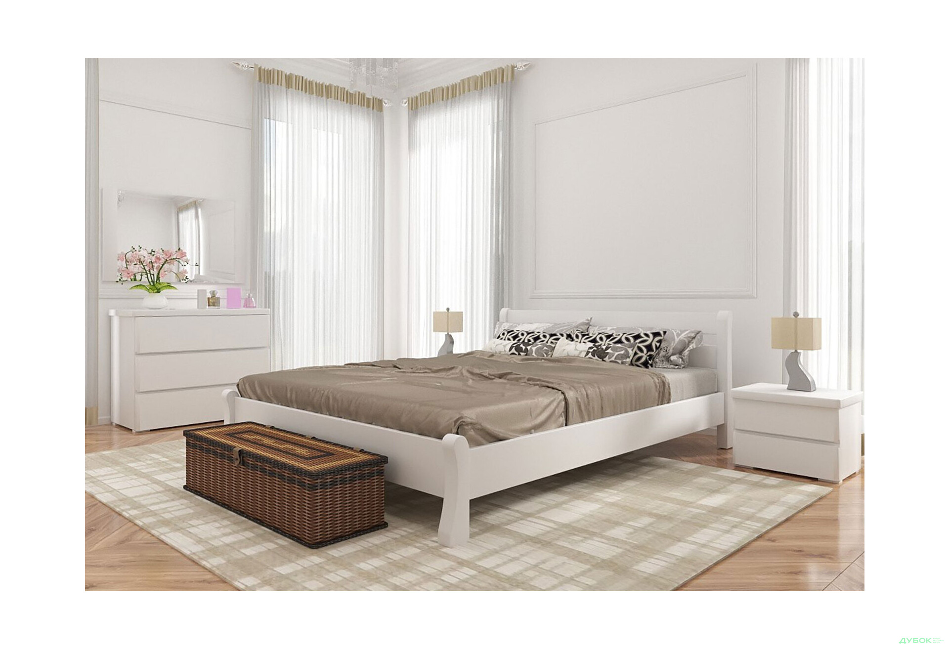 Изображение 2 - Кровать Арбор Древ Венеция 160х200, сосна, белый