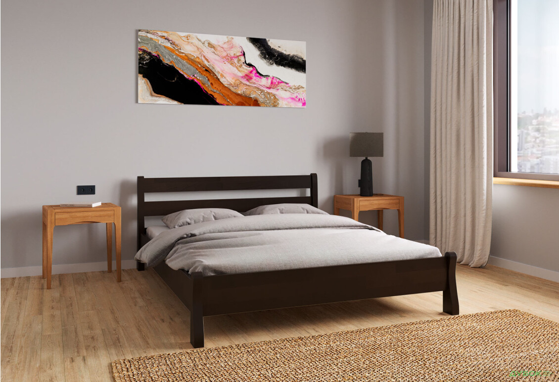 Зображення 4 - Ліжко Arbor Drev Венеція 160х200, сосна, темний горіх