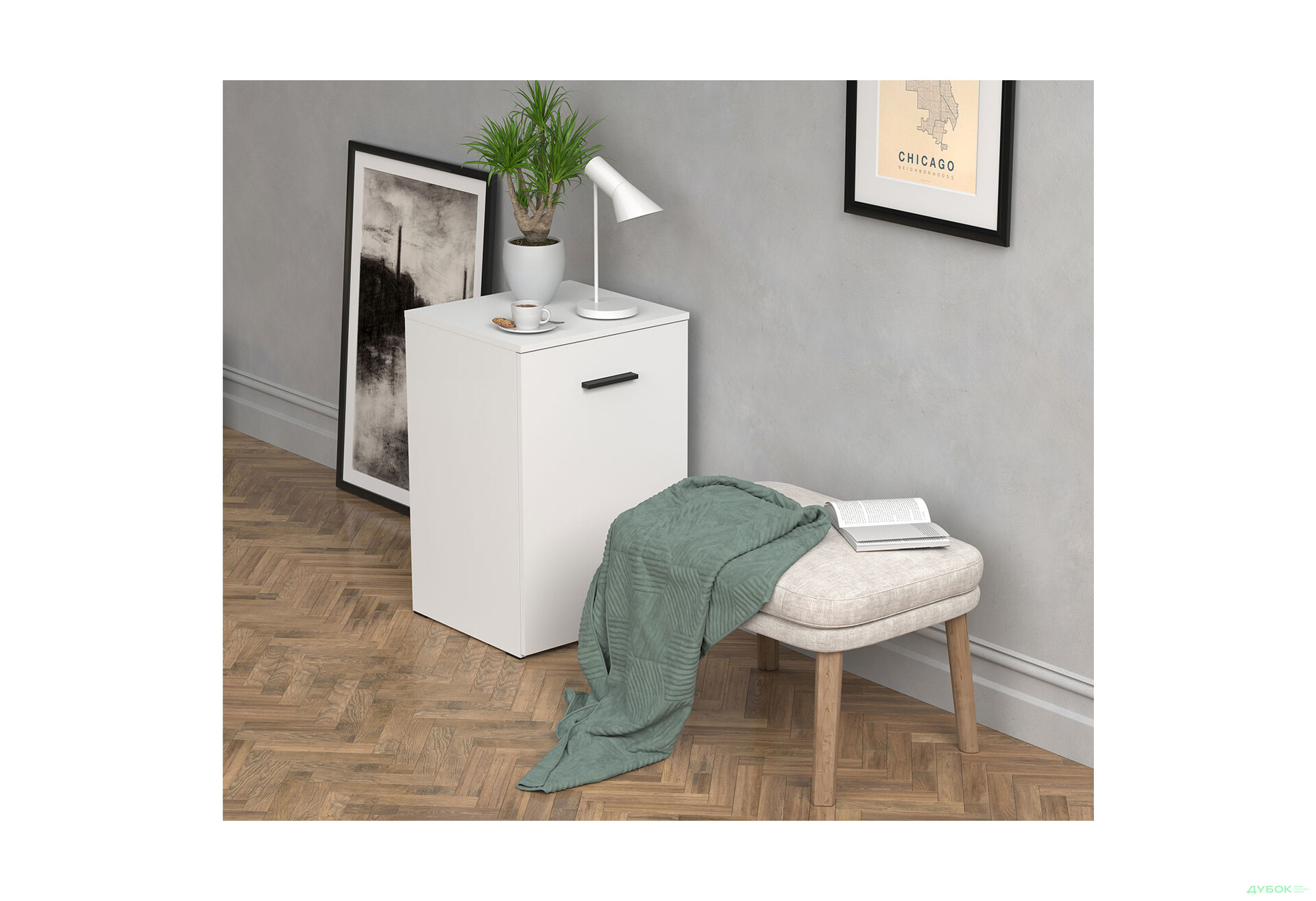 Изображение 4 - Стол-тумба трансформер Knap Knap Hobana / Хобана Ш1 с 2 открытыми полочками и ящиком, Белый