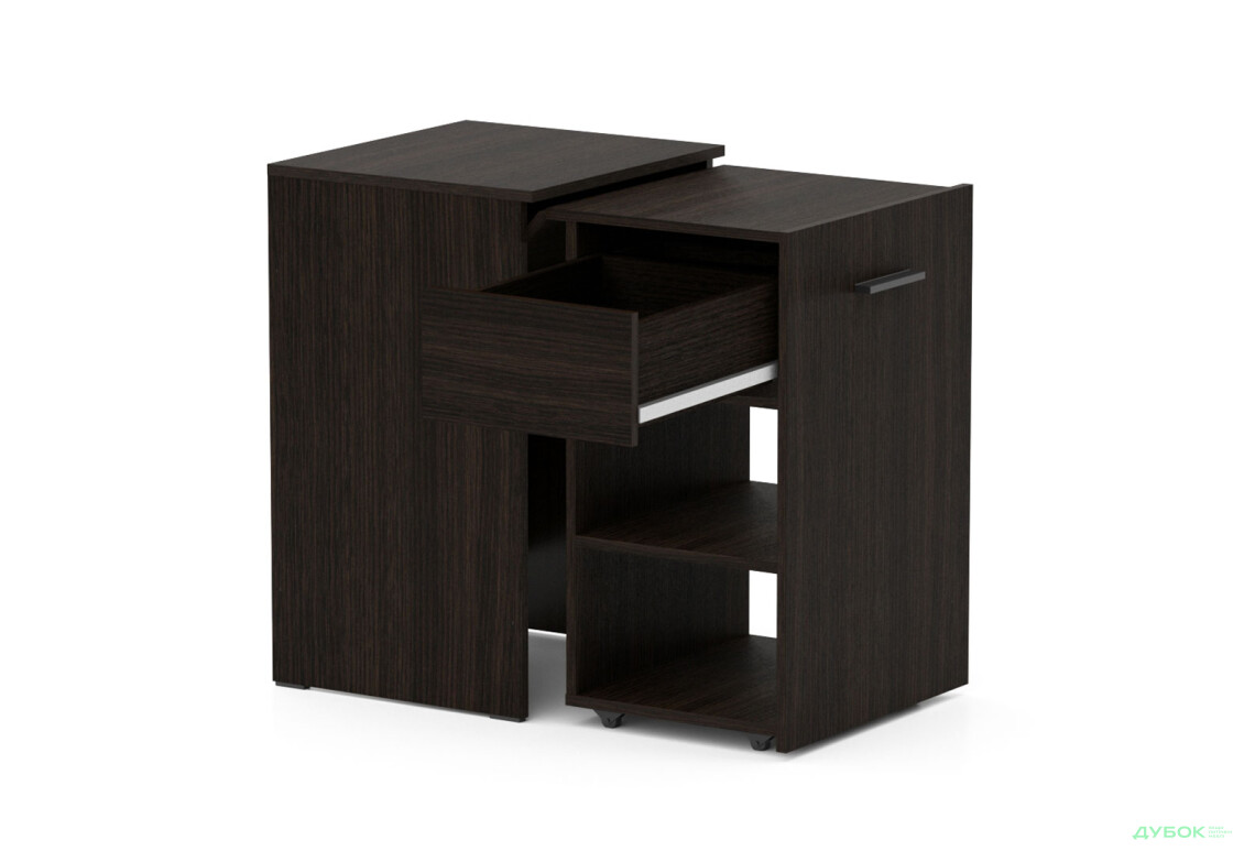 Изображение 2 - Стол-тумба трансформер Knap Knap Hobana / Хобана Ш1 с 2 открытыми полочками и ящиком, Венге