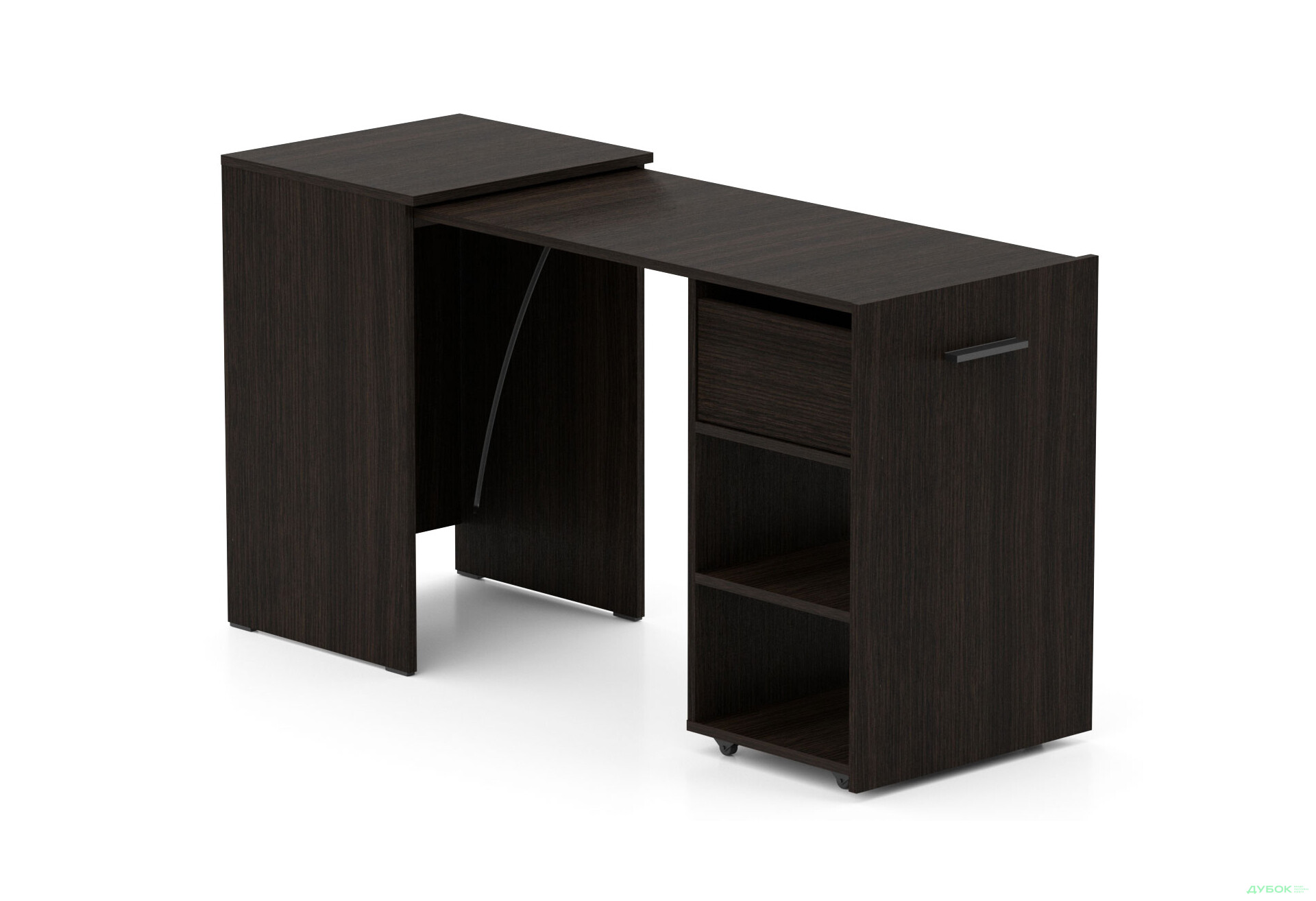 Изображение 1 - Стол-тумба трансформер Knap Knap Hobana / Хобана Ш1 с 2 открытыми полочками и ящиком, Венге