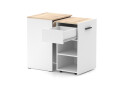 Изображение 2 - Стол-тумба трансформер Knap Knap Hobana / Хобана Ш1 с 2 открытыми полочками и ящиком, Белый / Дуб сонома