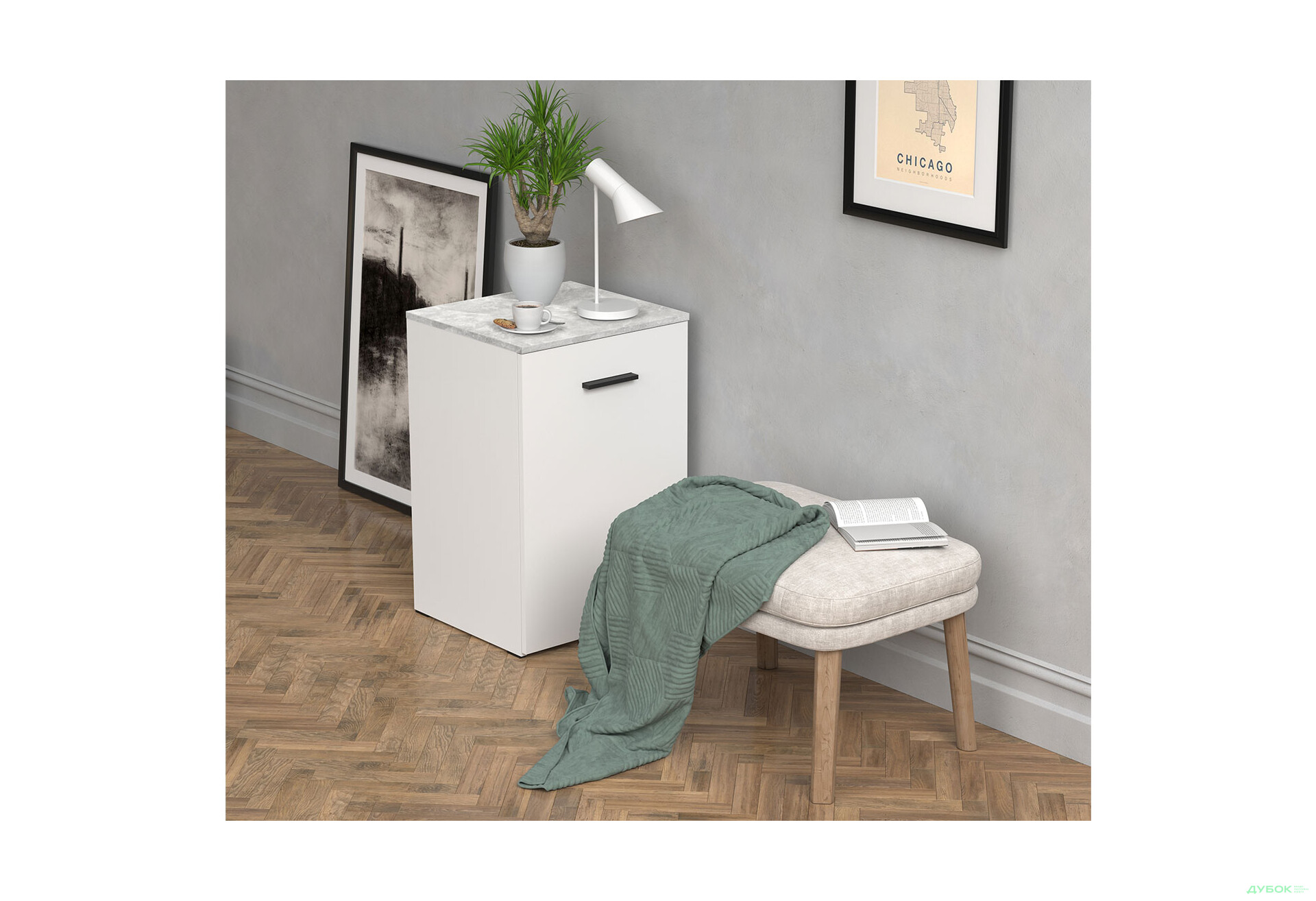 Изображение 4 - Стол-тумба трансформер Knap Knap Hobana / Хобана Ш2 с полкой и ящиками, Белый / Ателье светлый