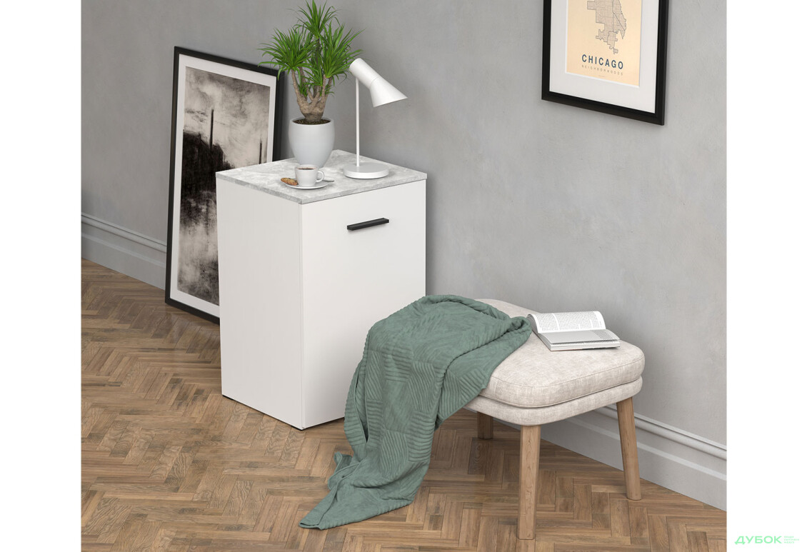 Изображение 4 - Стол-тумба трансформер Knap Knap Hobana / Хобана Ш2 с полкой и ящиками, Белый / Ателье светлый