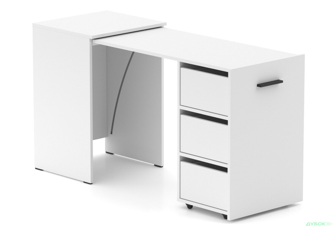 Стол-тумба трансформер Knap Knap Hobana / Хобана Ш3 с ящиками, Белый