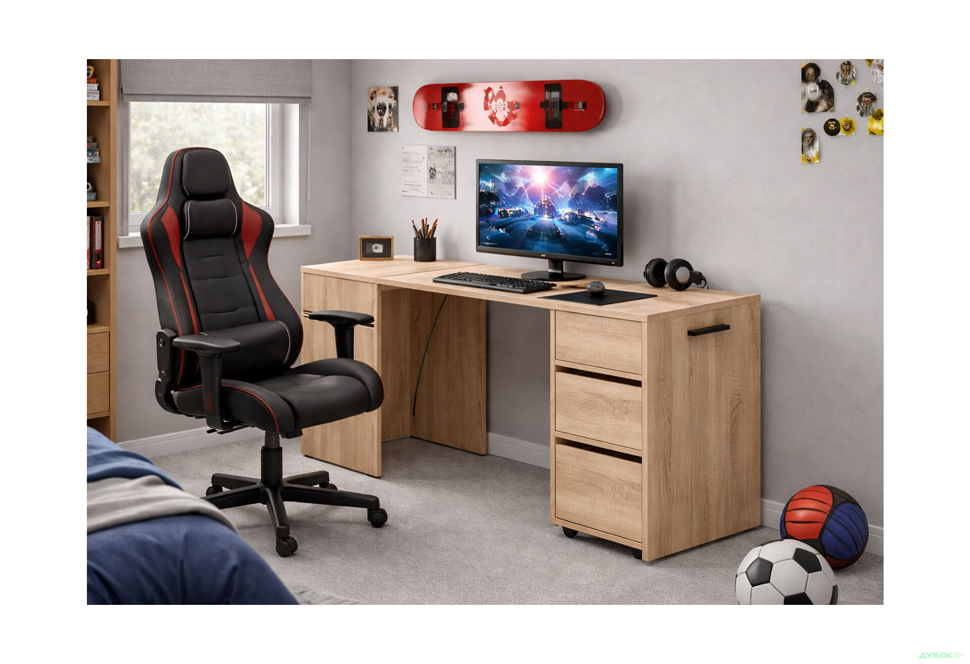 Изображение 2 - Стол-тумба трансформер Knap Knap Hobana / Хобана Ш3 с ящиками, Дуб сонома