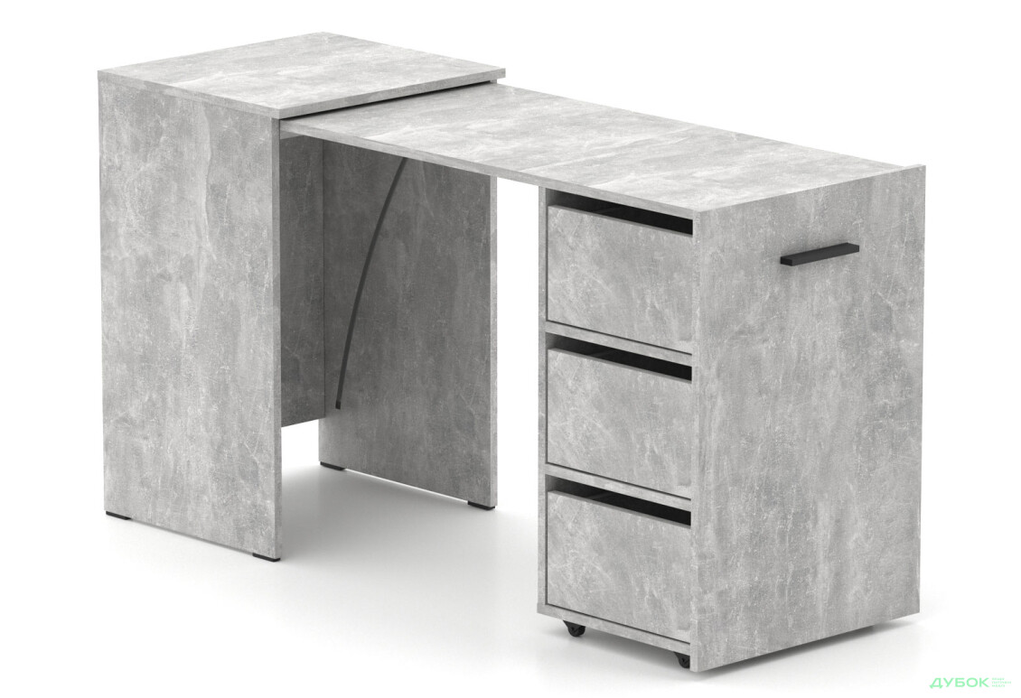 Стол-тумба трансформер Knap Knap Hobana / Хобана Ш3 с ящиками, Ателье светлый