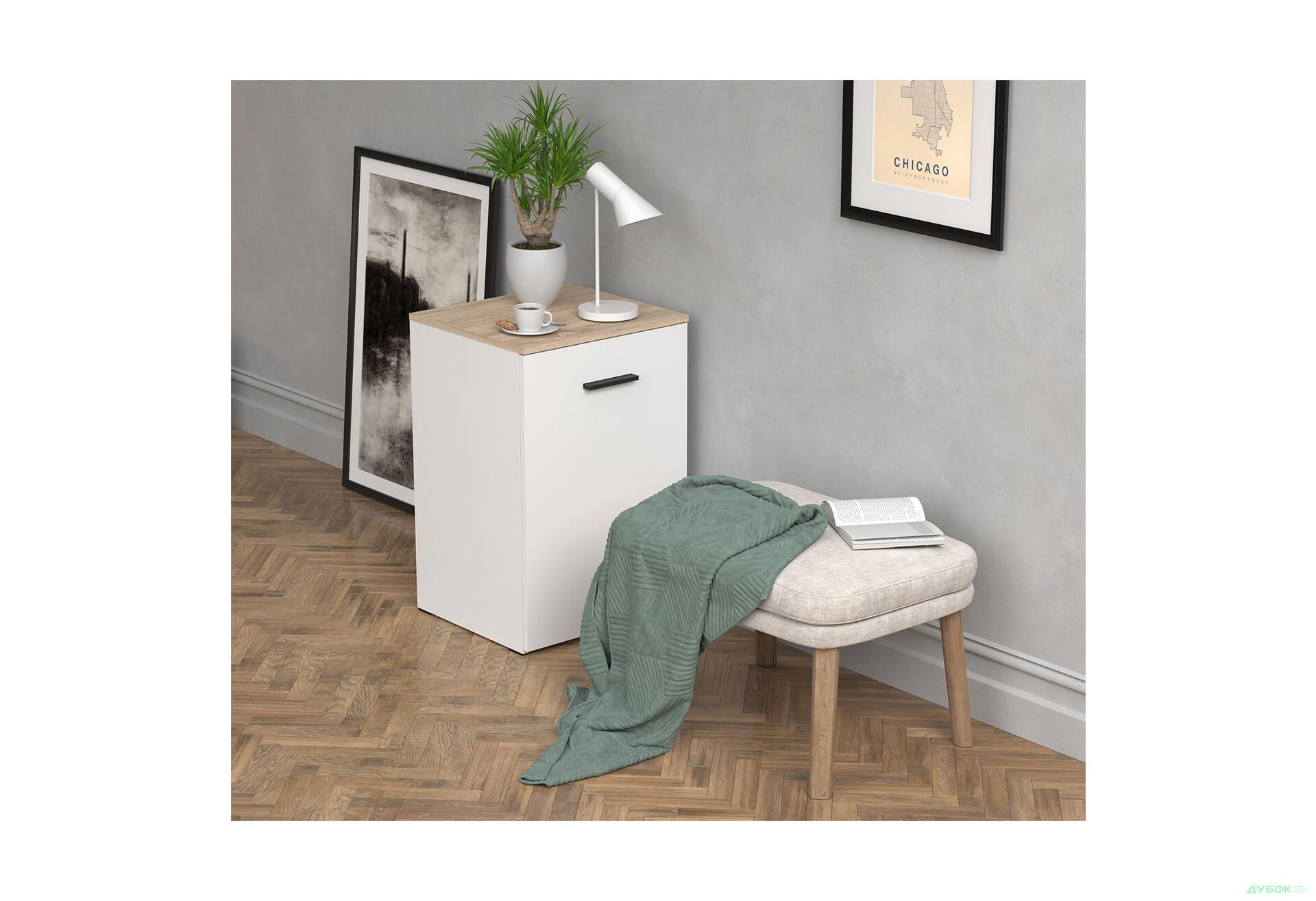 Изображение 4 - Стол-тумба трансформер Knap Knap Hobana / Хобана Ш3 с ящиками, Белый / Дуб сонома