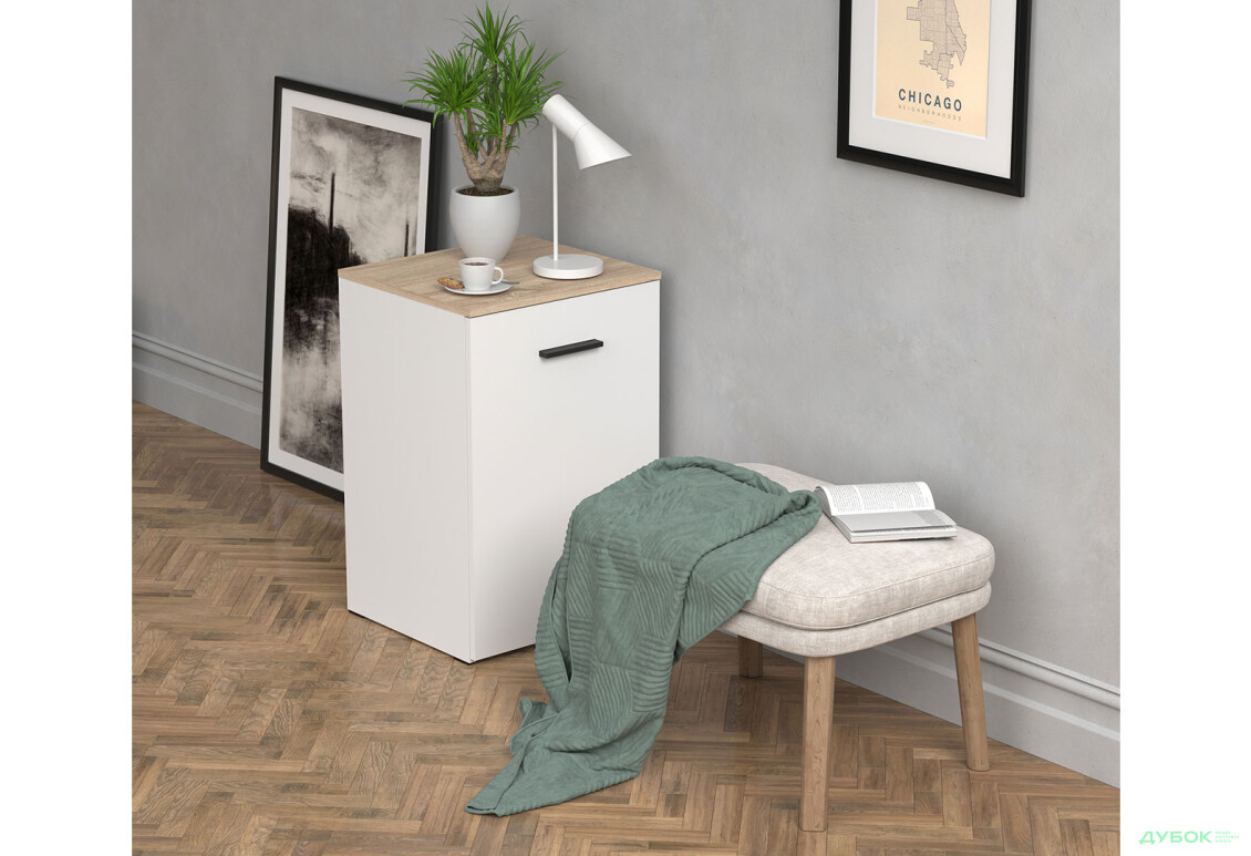 Изображение 4 - Стол-тумба трансформер Knap Knap Hobana / Хобана Ш3 с ящиками, Белый / Дуб сонома