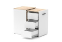 Изображение 2 - Стол-тумба трансформер Knap Knap Hobana / Хобана Ш3 с ящиками, Белый / Дуб сонома