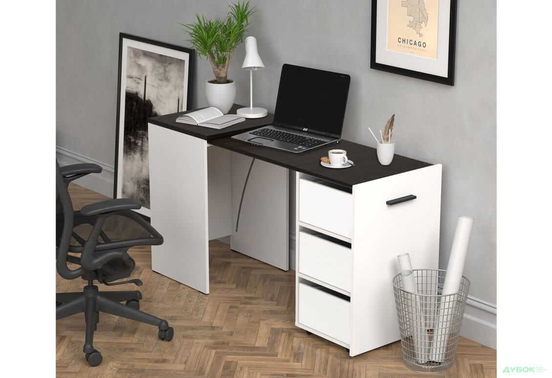 Изображение 5 - Стол-тумба трансформер Knap Knap Hobana / Хобана Ш3 с ящиками, Белый / Венге