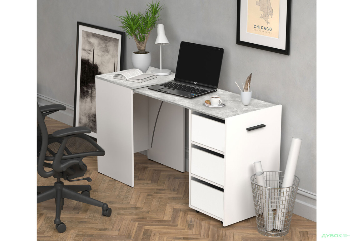 Изображение 5 - Стол-тумба трансформер Knap Knap Hobana / Хобана Ш3 с ящиками, Белый / Ателье светлый