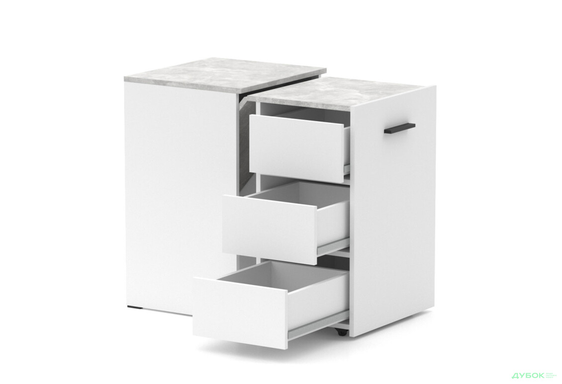 Изображение 2 - Стол-тумба трансформер Knap Knap Hobana / Хобана Ш3 с ящиками, Белый / Ателье светлый
